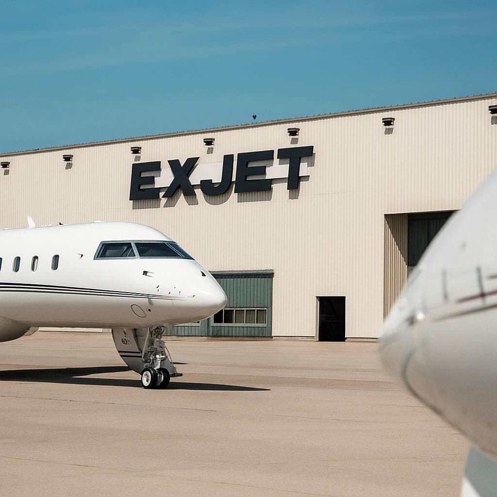 Luxury private jet interior